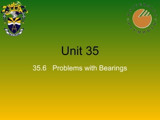 Unit 35
35.6 Problems with Bearings
 