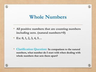 Math unit the number system | PPT