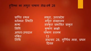 Mathura Inscriptions Mathura inscription of Huvishka.pptx