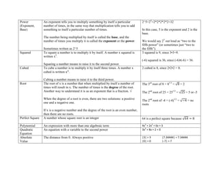Math vocabulary and common symbols pdf