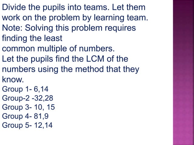 Math Week 5 Finding the Least Common Multiple in LCM 2-4 numbers using ...