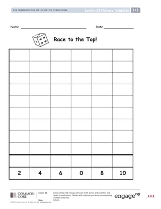 ¿ À Á Á Â Ã ¿ À Á Á Â Ã
Ä Å Æ Æ Ç È É Ê Ë Ì Í Î Ï Ð Ñ Ò Ò Ó Ô Õ Ö Ó × Ø × Ñ Ù Ú Û Ü Ù Ý Ù Ô Õ Ù Þ ß à á â à ã ä å æ â ç å à á ß è è å à å ã é ß é è
ä æ ê ß à æ à ã â ë ì à ä ß í à å ã é î ï ã è æ ê ç å à á Þ ß à æ ä å ß ê â ß é è ç ä å à æ í ã ä ä æ â ð ã é è å é ñ
é ë Þ ì æ ä â æ é à æ é í æ â î
ò ó ô õ ö ÷ ø ù ø ú û
ü ý þ ý ÿ
                                         

 ! !  # $ %  ' ( # ) * + , - ' . /
0 1 2 3 4 5 5 4 0 3 4 6 7 5 8 9 : 7 5 8 9 ; 3 2 3  6 6 ; 3  =  5 
Name Date
Race to the Top!
2 4 6 0 8 10
 