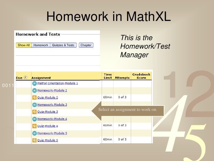how do you turn in homework on mathxl