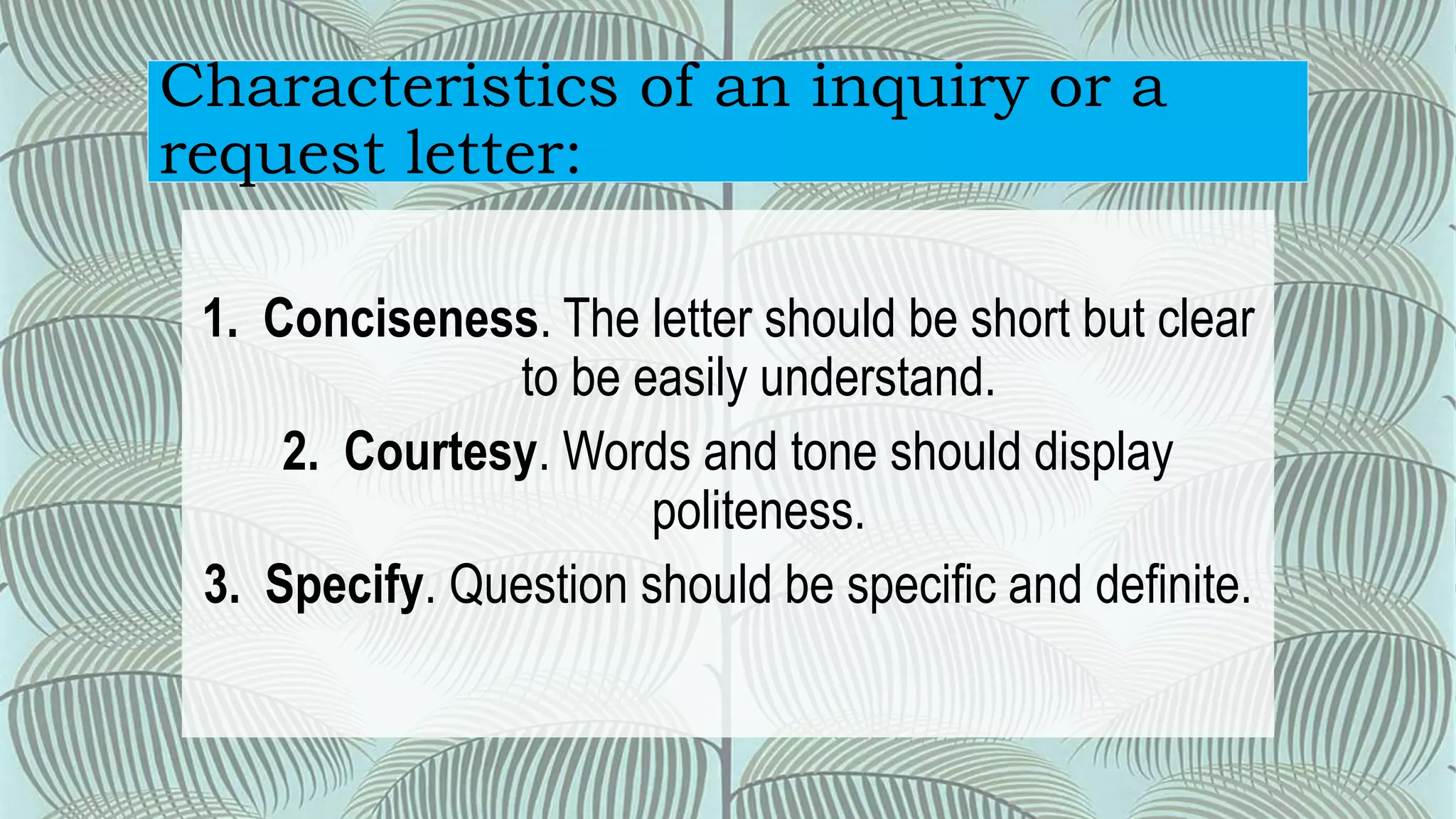 Inquiry Letter | PPTX
