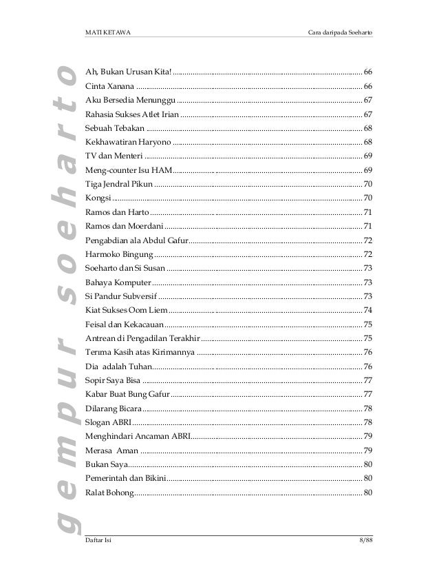 Mati ketawa cara dari pada soeharto