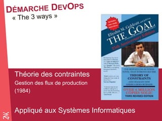 Novembre 2014 
Théorie des contraintes 
Gestion des flux de production 
(1984) 
Appliqué aux Systèmes Informatiques  