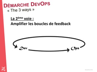 Novembre 2014 
La 2ème voie : 
Amplifier les boucles de feedback  