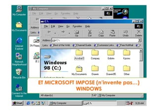 ET MICROSOFT IMPOSE (n’invente pas…)
             WINDOWS
 