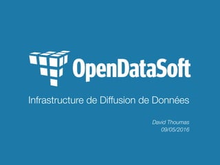 Infrastructure de Diffusion de
Données
David Thoumas
09/05/2016
 