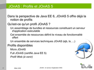 Offrent des services Un service OSGi est une instance de classe Java Mise à disposition dans un registre 