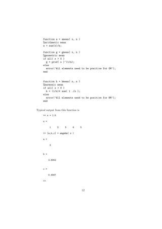 An Introduction to MATLAB with Worked Examples | PDF