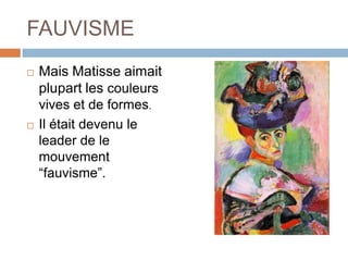 L’IMPRESSIONISMECette style a des coups de pinceau visibles, les compositions ouvertes, mettant l'accent sur la lumière en ses qualités changement , et et angles de vue inhabituels. 