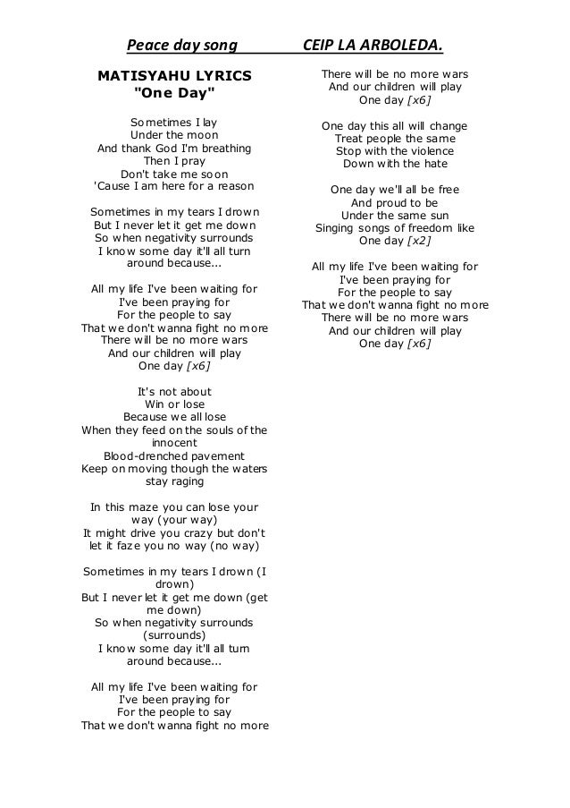 day o song day o song
