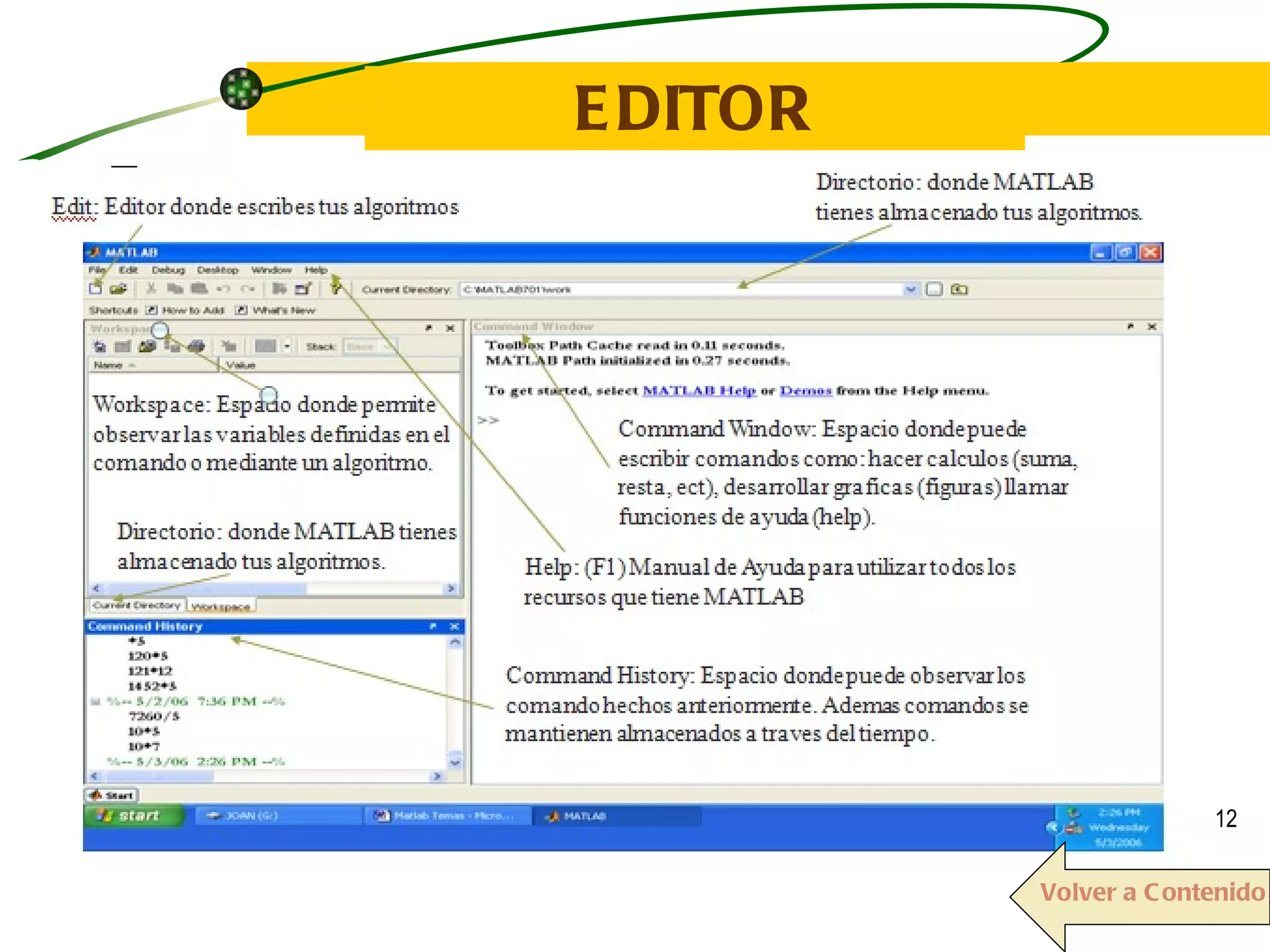 EDITOR Volver a Contenido 