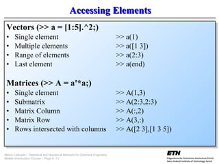 Matlab | PPT | Chemistry | Science