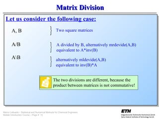 Matlab | PPT | Chemistry | Science