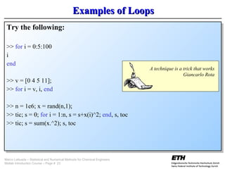 Matlab | PPT | Chemistry | Science