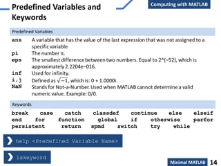 Introduction to MATLAB | PPT