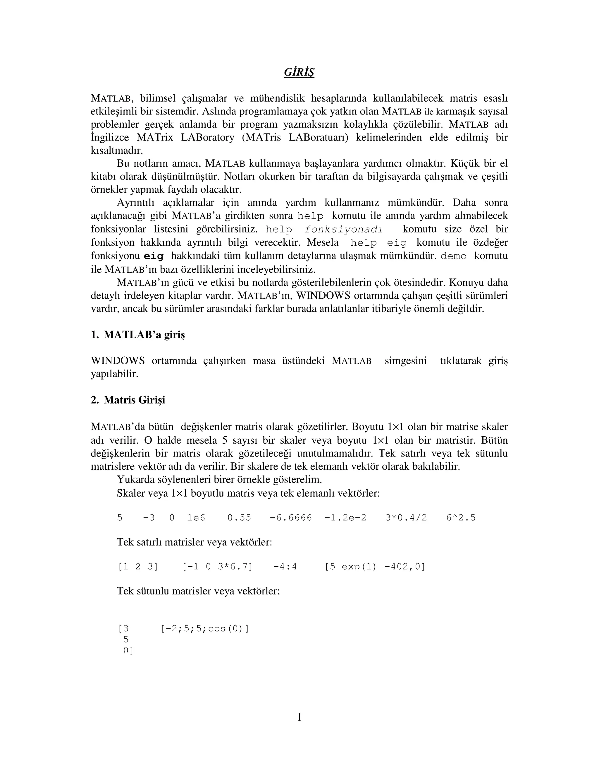 Basic Info for Matlab | PDF