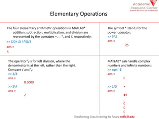 Comprehensive MATLAB® Introduction for Engineers and Scientists ...
