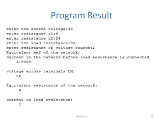 Program Result
57Mohd Esa
 