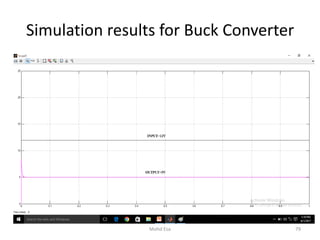 Simulation results for Buck Converter
79Mohd Esa
 