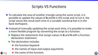 Matlab Script Vs Function matlab presentation fro engninering students | PPTX
