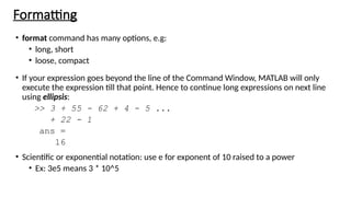 Basic information about how to use MATLAB | PPTX