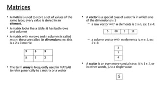 Matrix Store Method Basic information about how to use MATLAB | PPTX