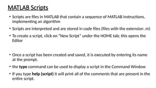 Basic information about how to use MATLAB | PPTX