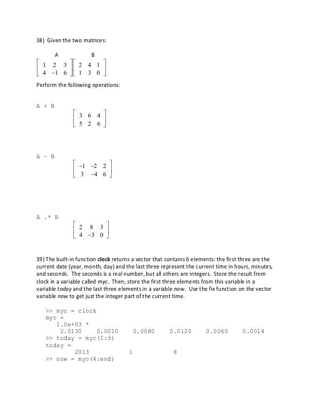 Matlab A Practical Introduction To Programming And Problem Solving 4t