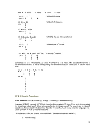 MATLAB BASICS | DOCX