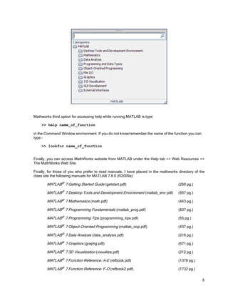 MATLAB BASICS | DOCX | Programming Languages | Computing
