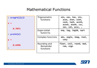 Matlab for Chemical Engineering | PDF