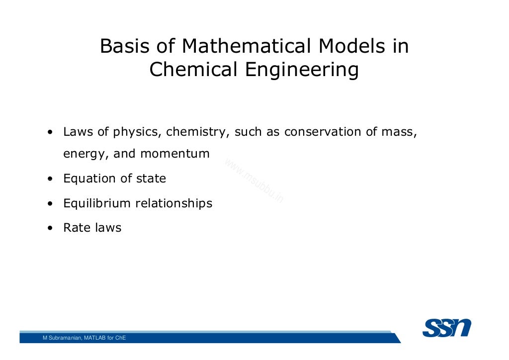 Matlab for Chemical Engineering