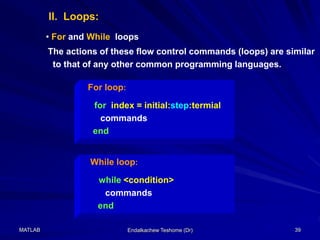 Index Loop Matlab MATLAB-Introd.ppt