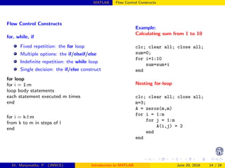 Matlab for beginners, Introduction, signal processing | PPT