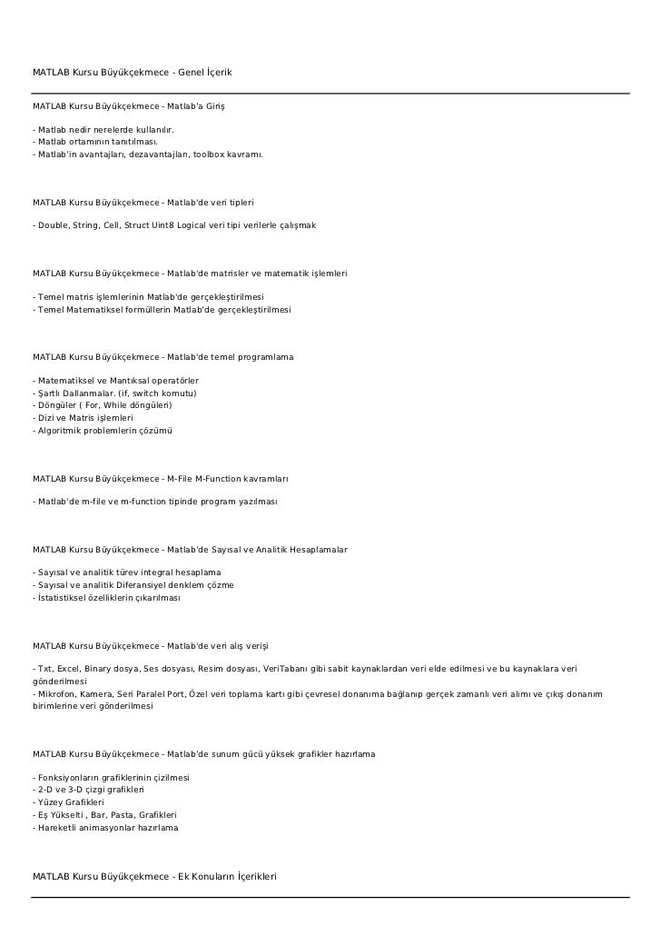 Temel matlab pdf ücretsiz indir