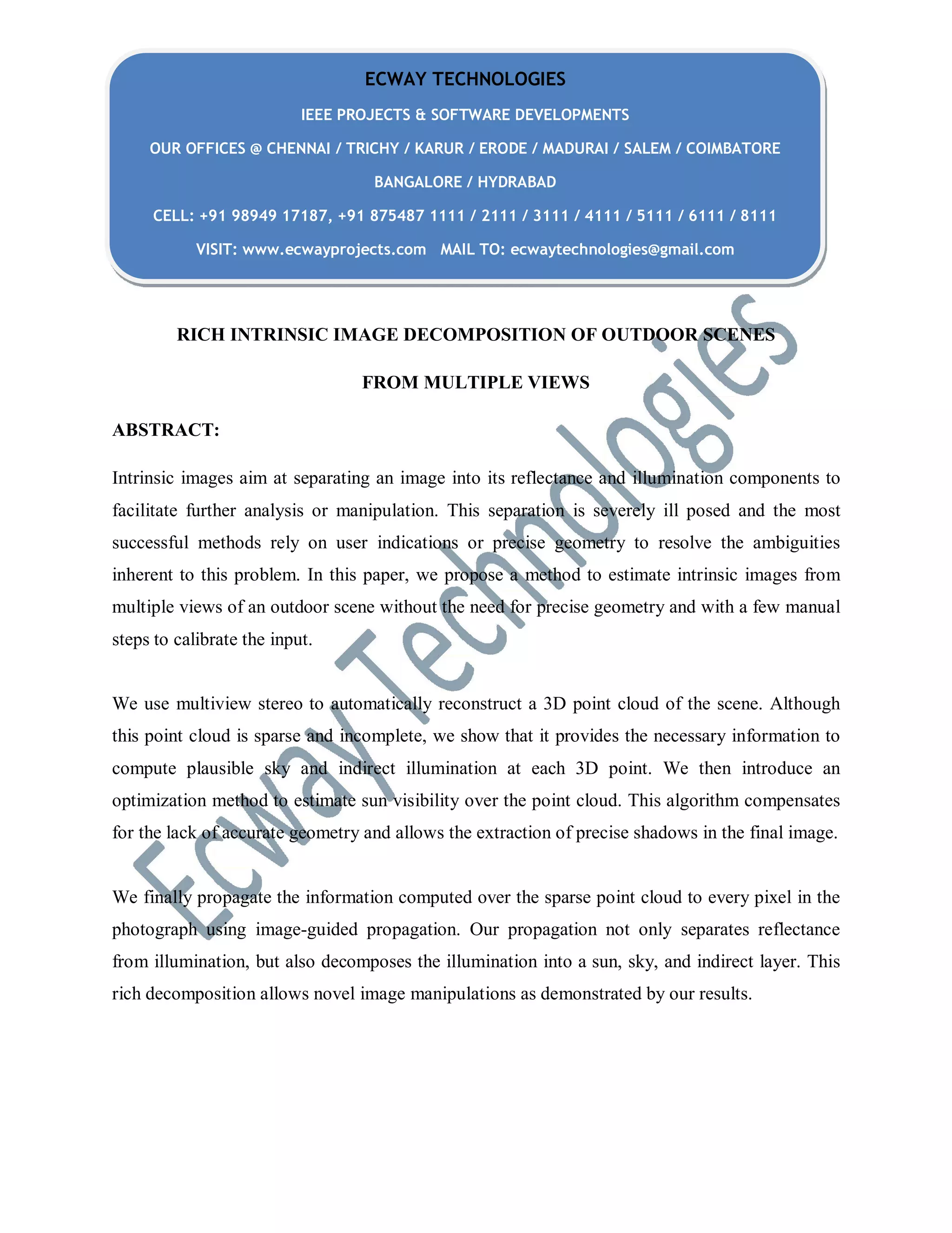 Matlab rich intrinsic image decomposition of outdoor scenes from ...
