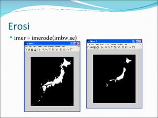 Erosi imer = imerode(imbw,se) 