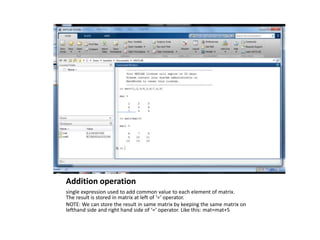 Matlab 1(operations on_matrix) | PPT