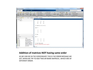 Matlab 1(operations on_matrix) | PPT