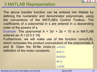 Matlab And Simulink For Modeling And Control.ppt