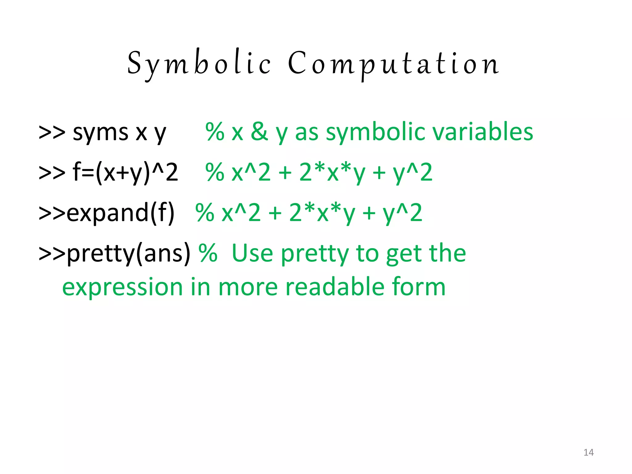 “Introduction to MATLAB & SIMULINK” | PPT