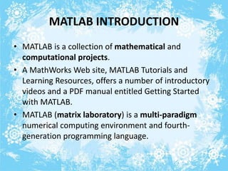 Matlab bioinformatics presentation | PPTX | Programming Languages ...