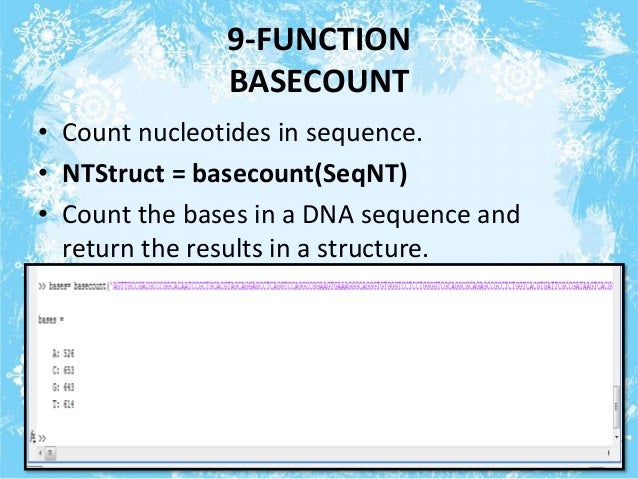 matlab bioinformatics presentation