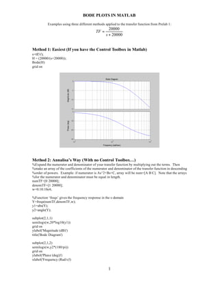 Matlab bode diagram_instructions | PDF