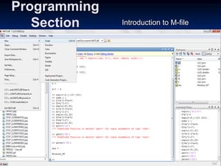 Programming
Section Introduction to M-file
 