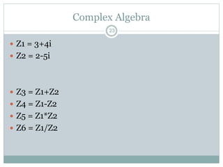 Matlab complex numbers | PPT