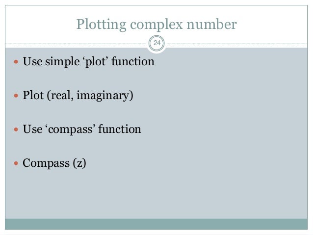 Matlab complex numbers